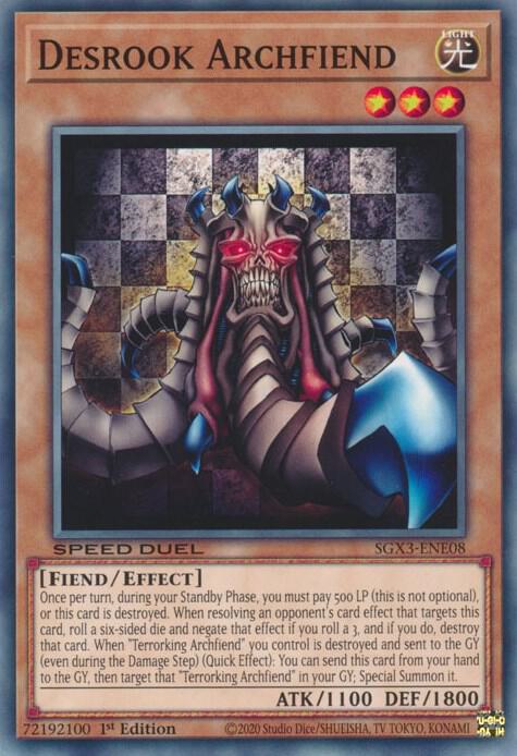 Desrook Archfiend SGX3-ENE08 card from Speed Duel GX: Duelists of Shadows