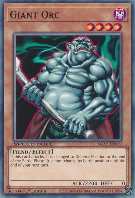 Giant Orc SGX3-ENE09 card from Speed Duel GX: Duelists of Shadows