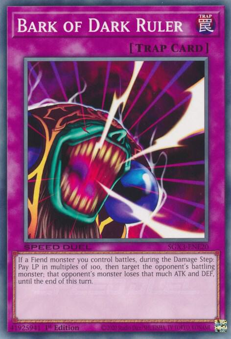 Bark of Dark Ruler SGX3-ENE20 card from Speed Duel GX: Duelists of Shadows