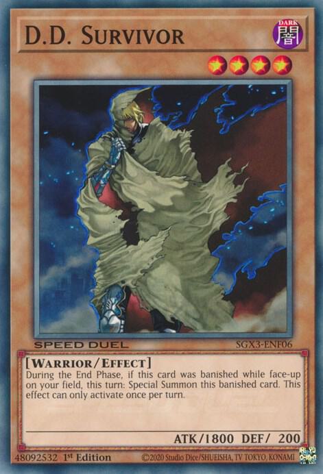 D.D. Survivor SGX3-ENF06 card from Speed Duel GX: Duelists of Shadows
