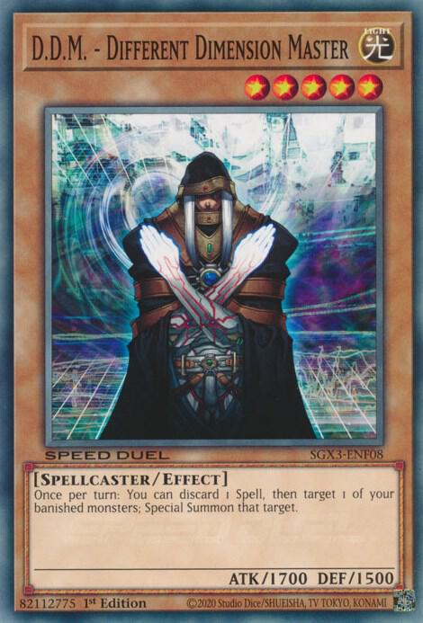 D.D.M. - Different Dimension Master SGX3-ENF08 card from Speed Duel GX: Duelists of Shadows