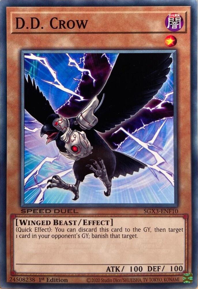 D.D. Crow SGX3-ENF10 card from Speed Duel GX: Duelists of Shadows