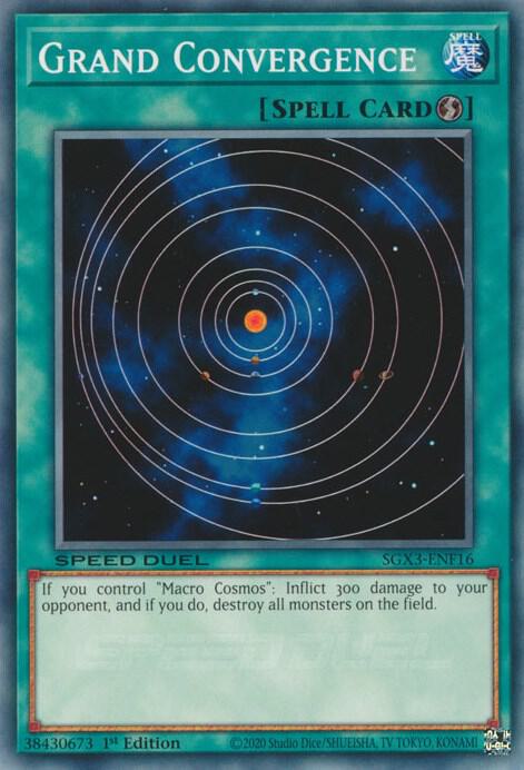 Grand Convergence SGX3-ENF16 card from Speed Duel GX: Duelists of Shadows