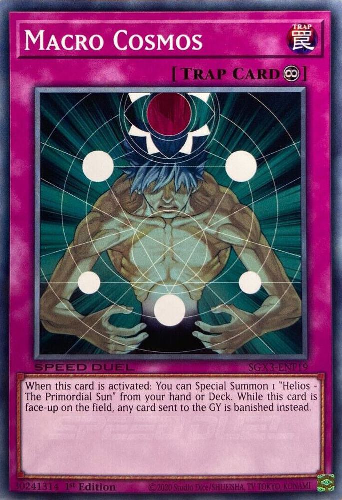 Macro Cosmos SGX3-ENF19 card from Speed Duel GX: Duelists of Shadows