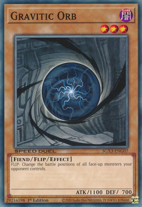 Gravitic Orb SGX3-ENG07 card from Speed Duel GX: Duelists of Shadows