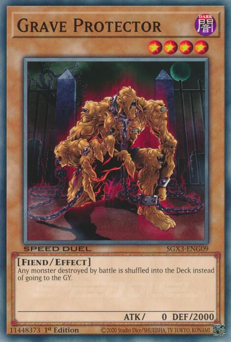 Grave Protector SGX3-ENG09 card from Speed Duel GX: Duelists of Shadows