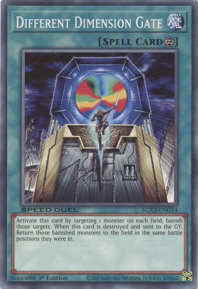 Different Dimension Gate (G) SGX3-ENG14 card from Speed Duel GX: Duelists of Shadows