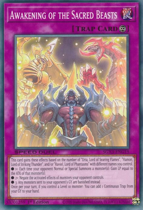 Awakening of the Sacred Beasts SGX3-ENG15 card from Speed Duel GX: Duelists of Shadows