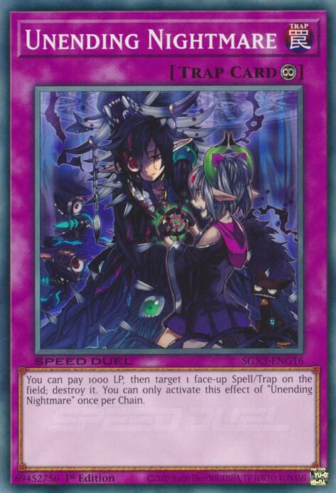 Unending Nightmare SGX3-ENG16 card from Speed Duel GX: Duelists of Shadows