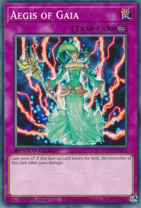 Aegis of Gaia SGX3-ENG17 card from Speed Duel GX: Duelists of Shadows