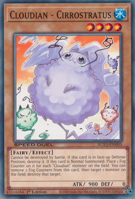 Cloudian - Cirrostratus SGX3-ENH05 card from Speed Duel GX: Duelists of Shadows