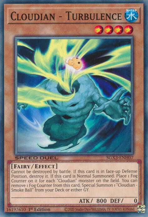 Cloudian - Turbulence SGX3-ENH07 card from Speed Duel GX: Duelists of Shadows