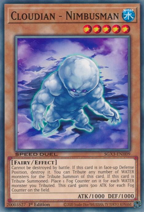 Cloudian - Nimbusman SGX3-ENH09 card from Speed Duel GX: Duelists of Shadows