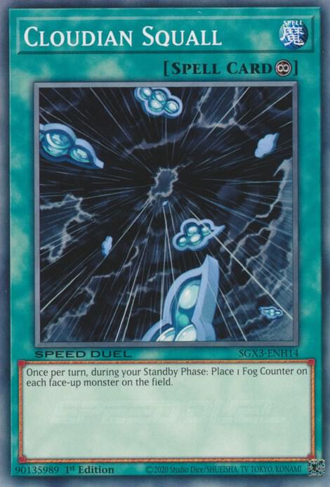 Cloudian Squall SGX3-ENH14 card from Speed Duel GX: Duelists of Shadows