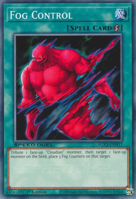 Fog Control SGX3-ENH17 card from Speed Duel GX: Duelists of Shadows