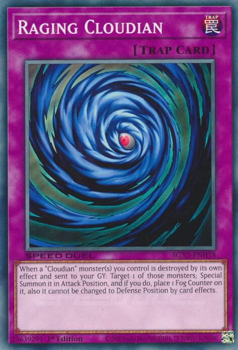Raging Cloudian SGX3-ENH18 card from Speed Duel GX: Duelists of Shadows