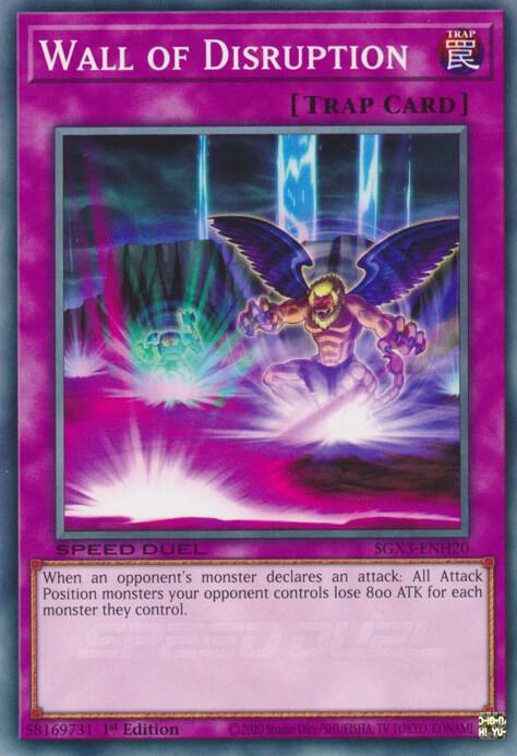 Wall of Disruption SGX3-ENH20 card from Speed Duel GX: Duelists of Shadows