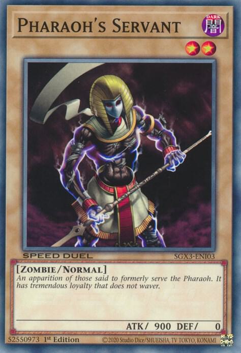 Pharaoh's Servant SGX3-ENI03 card from Speed Duel GX: Duelists of Shadows