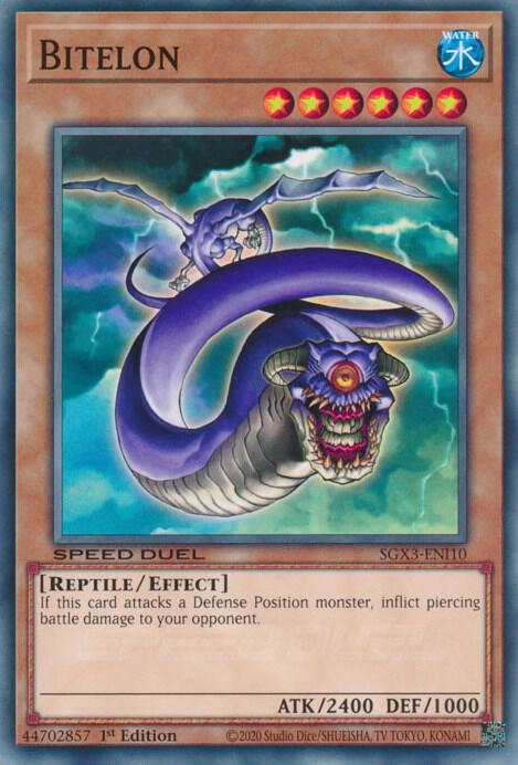 Bitelon SGX3-ENI10 card from Speed Duel GX: Duelists of Shadows