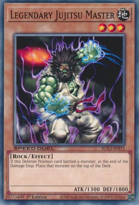 Legendary Jujitsu Master SGX3-ENI15 card from Speed Duel GX: Duelists of Shadows
