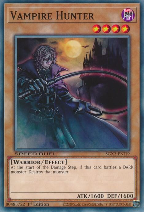Vampire Hunter SGX3-ENI19 card from Speed Duel GX: Duelists of Shadows