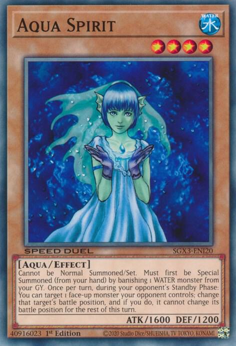 Aqua Spirit SGX3-ENI20 card from Speed Duel GX: Duelists of Shadows