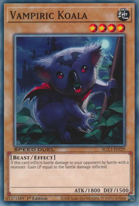Vampiric Koala SGX3-ENI29 card from Speed Duel GX: Duelists of Shadows