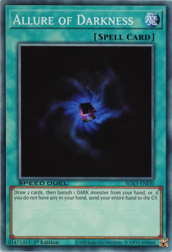 Allure of Darkness SGX3-ENI30 card from Speed Duel GX: Duelists of Shadows