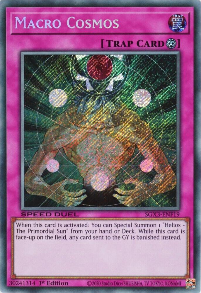Macro Cosmos (Secret Rare) SGX3-ENF19 card from Speed Duel GX: Duelists of Shadows