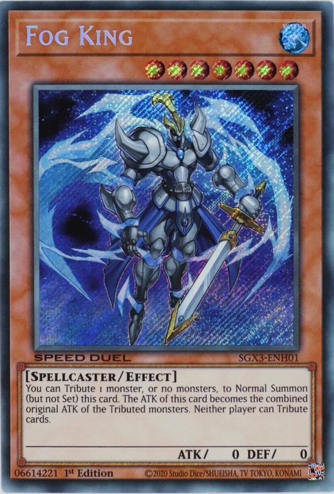 Fog King (Secret Rare) SGX3-ENH01 card from Speed Duel GX: Duelists of Shadows