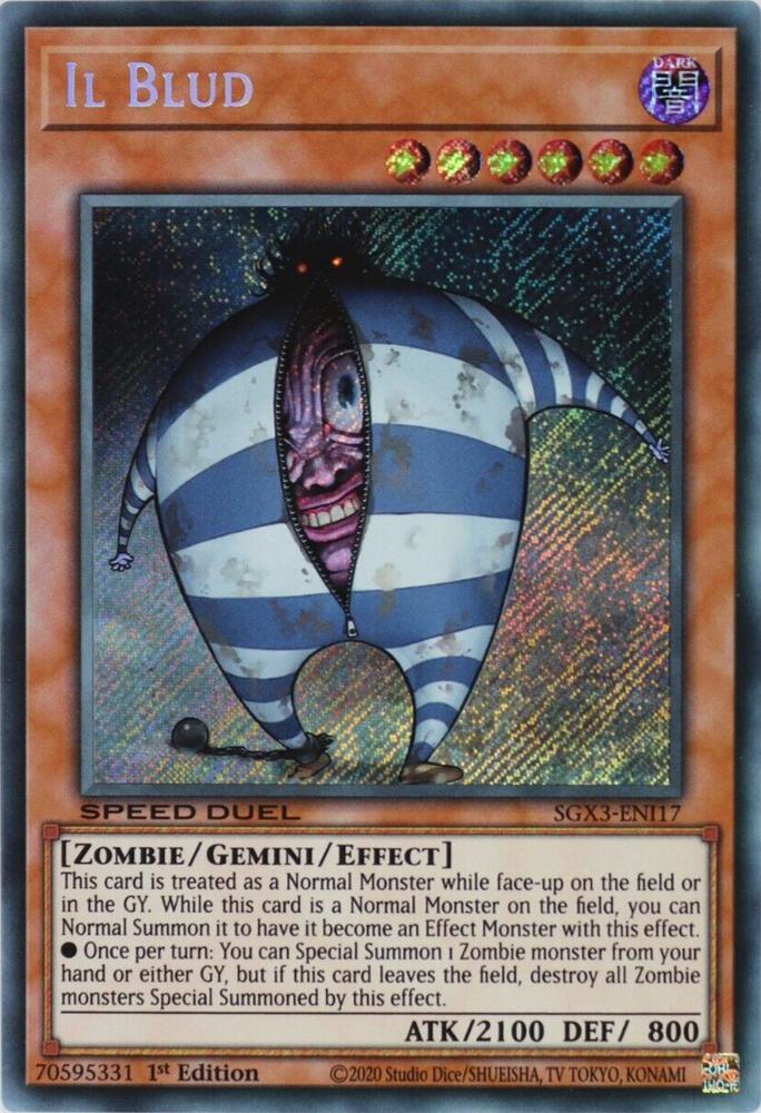 Il Blud (Secret Rare) SGX3-ENI17 card from Speed Duel GX: Duelists of Shadows