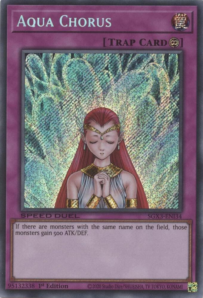 Aqua Chorus (Secret Rare) SGX3-ENI34 card from Speed Duel GX: Duelists of Shadows