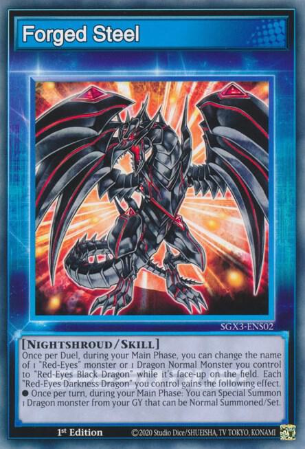 Forged Steel SGX3-ENS02 card from Speed Duel GX: Duelists of Shadows