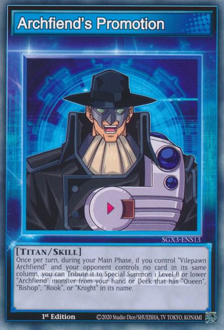 Archfiend's Promotion SGX3-ENS13 card from Speed Duel GX: Duelists of Shadows