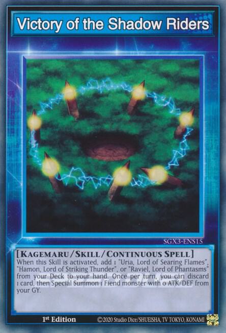 Victory of the Shadow Riders SGX3-ENS15 card from Speed Duel GX: Duelists of Shadows