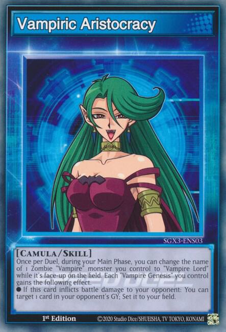 Vampiric Aristocracy SGX3-ENS03 card from Speed Duel GX: Duelists of Shadows
