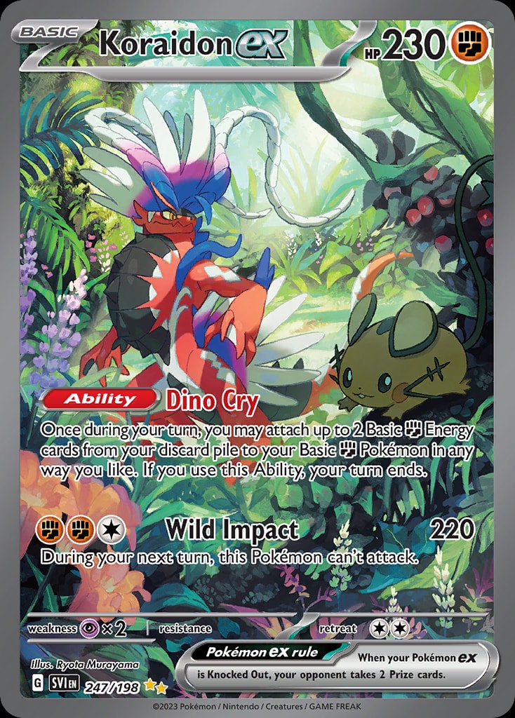 Koraidon ex 247/198 card from SV01: Scarlet & Violet Base Set