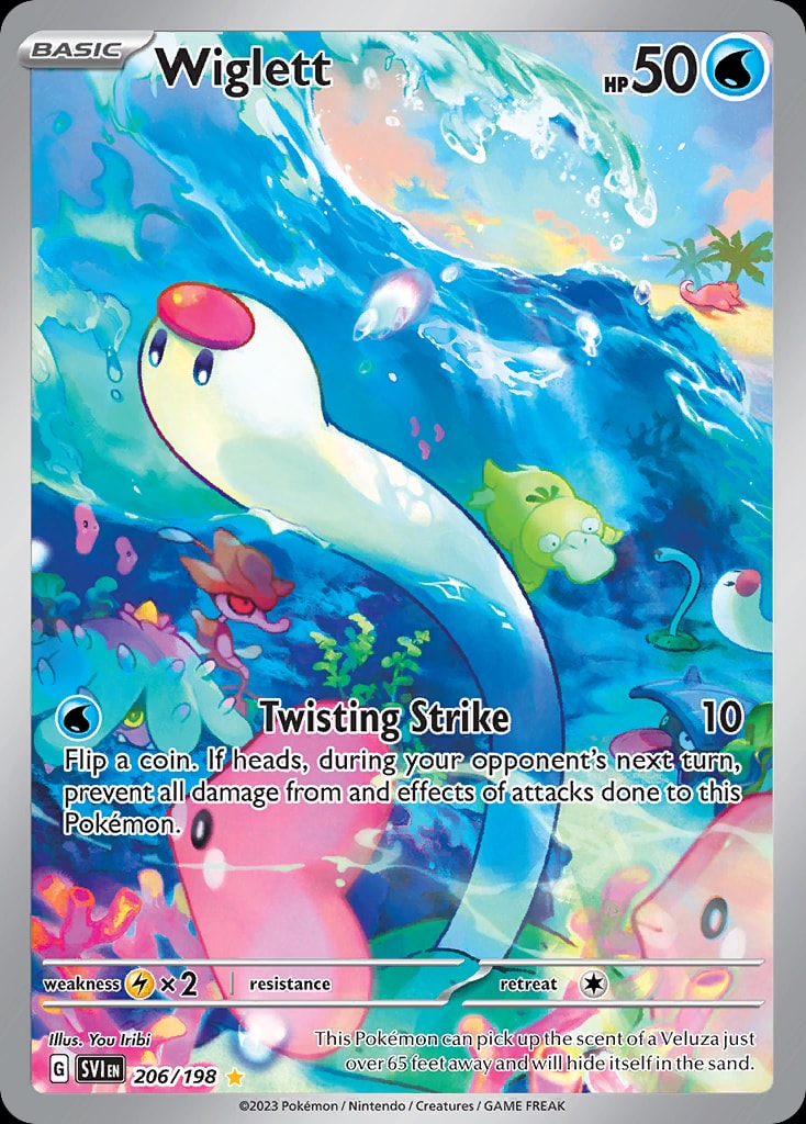 Wiglett 206/198 card from SV01: Scarlet & Violet Base Set