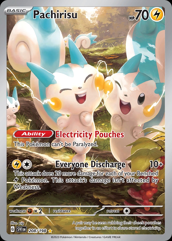 Pachirisu 208/198 card from SV01: Scarlet & Violet Base Set