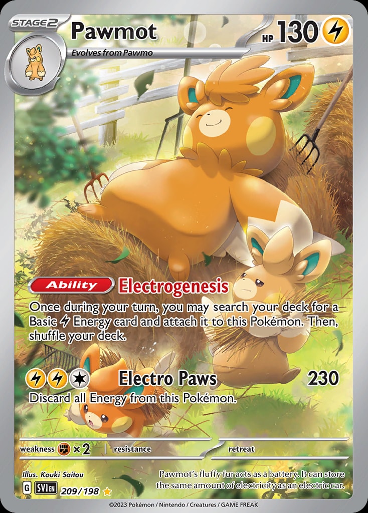 Pawmot 209/198 card from SV01: Scarlet & Violet Base Set