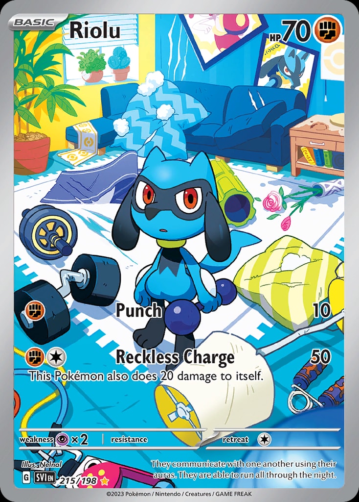 Riolu 215/198 card from SV01: Scarlet & Violet Base Set
