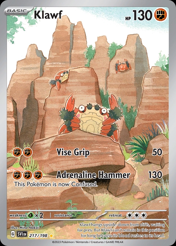 Klawf 217/198 card from SV01: Scarlet & Violet Base Set