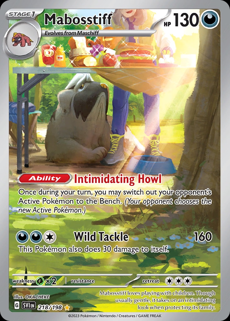 Mabosstiff 218/198 card from SV01: Scarlet & Violet Base Set