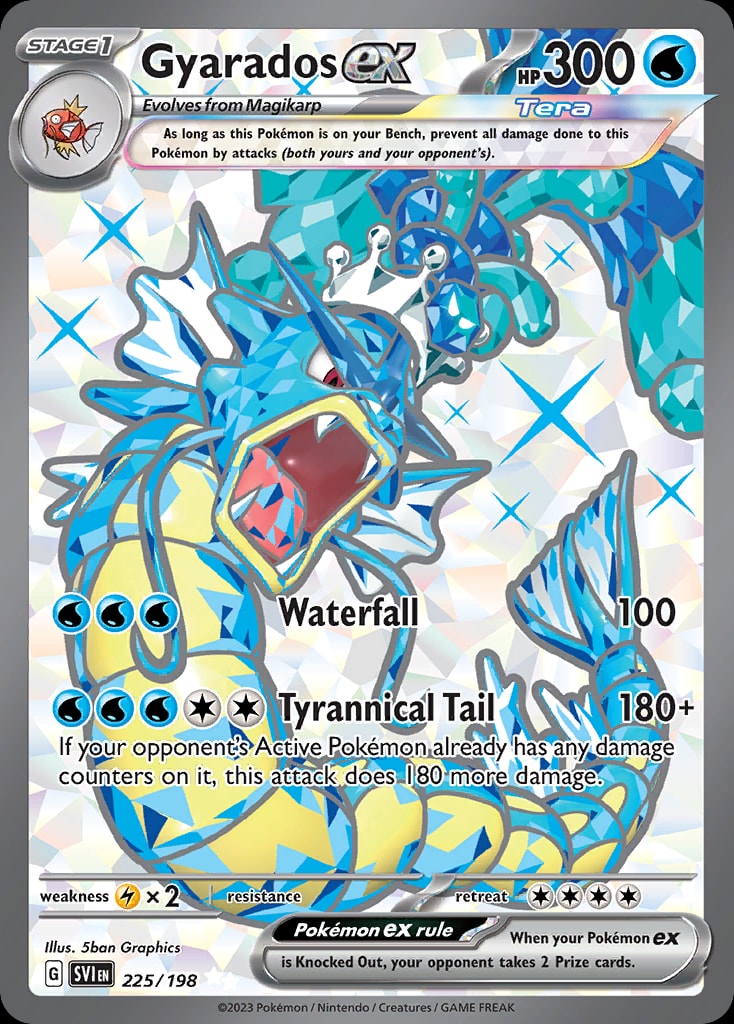 Gyarados ex 225/198 card from SV01: Scarlet & Violet Base Set