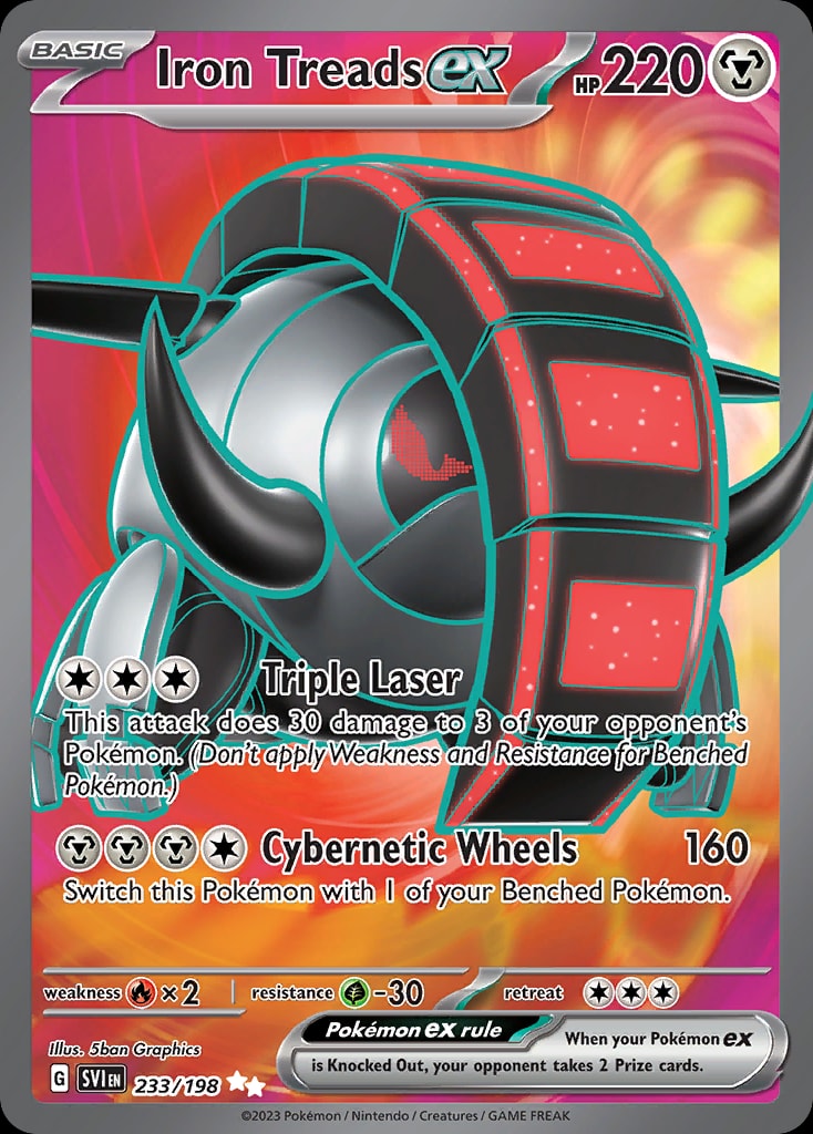 Iron Treads ex 233/198 card from SV01: Scarlet & Violet Base Set