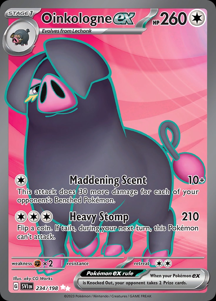 Oinkologne ex 234/198 card from SV01: Scarlet & Violet Base Set