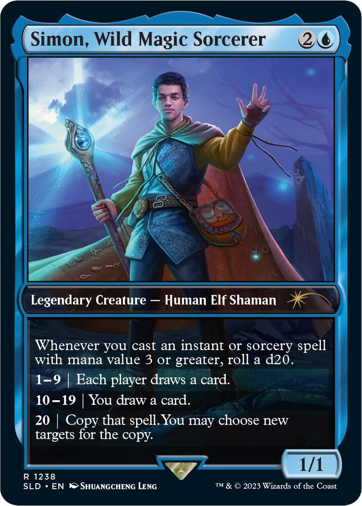 Simon, Wild Magic Sorcerer 1238 card from Secret Lair Drop Series