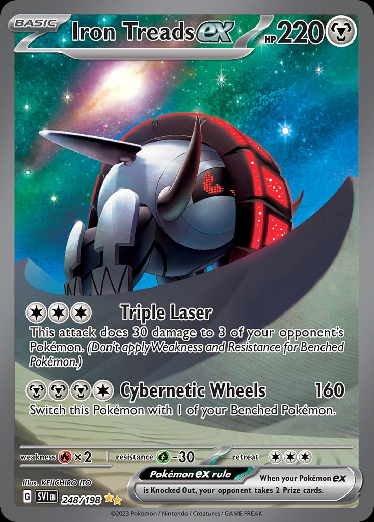 Iron Treads ex 248/198 card from SV01: Scarlet & Violet Base Set
