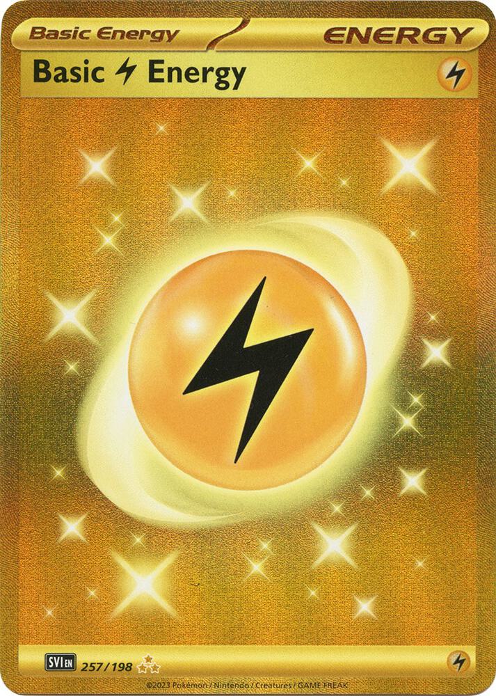 Basic Lightning Energy 257/198 card from SV01: Scarlet & Violet Base Set