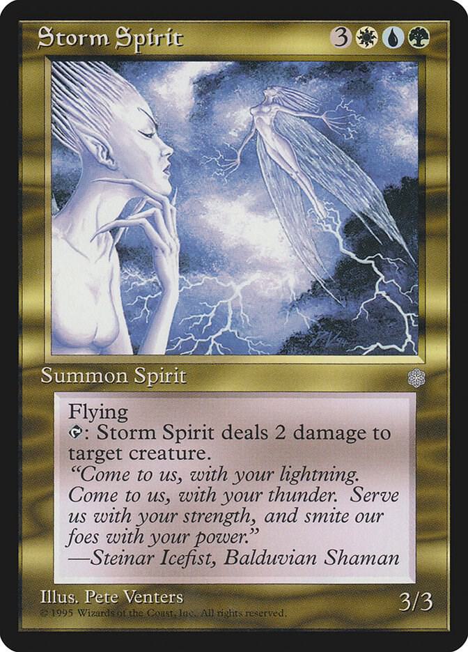 Storm Spirit card from Ice Age